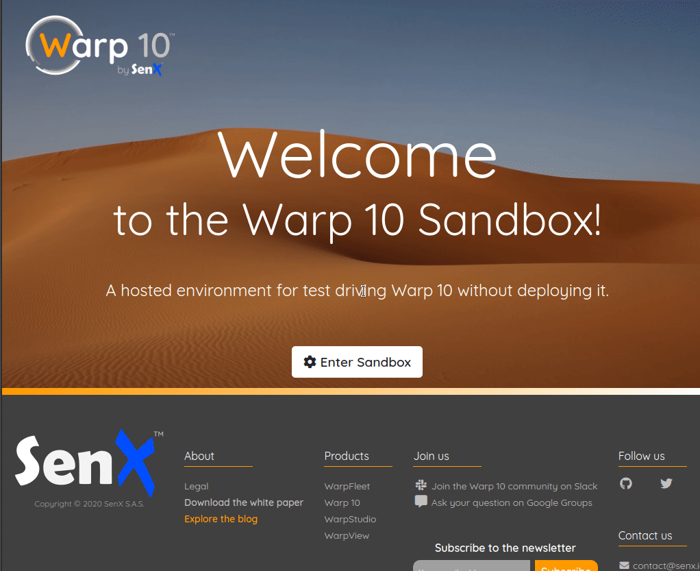 SandBox Warp 10